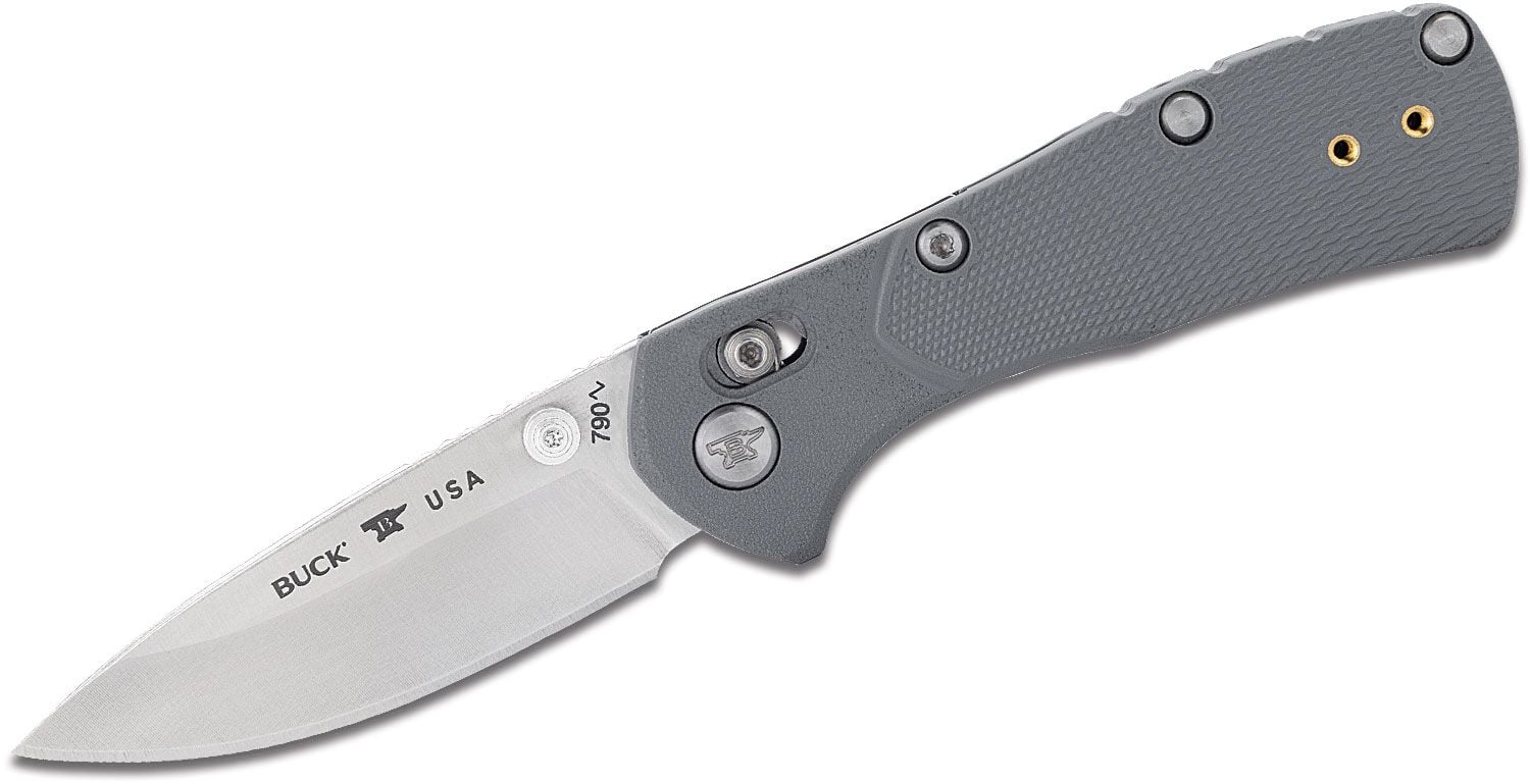 Buck Mini Range Pro Folding Drop Point Knife, Gray - 0790GYS1-B