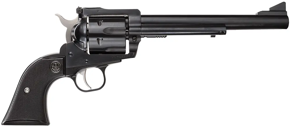 Ruger 0505 Blackhawk 30 Carbine 6 7.50" Blued Alloy Steel, Cylinder Frame, Black Rubber Grip, Transfer Bar Safety, Exposed Hammer