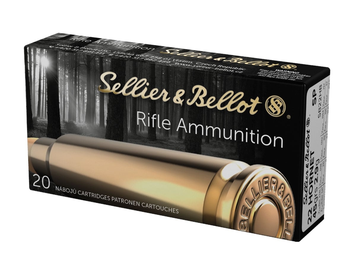 Sellier & Bellot Rifle Ammo 22 Hornet SP 45 gr. 20 rd. - No Credit Card Fees - Low, flat rate shipping