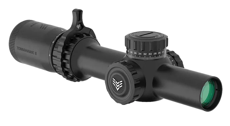 Swampfox Optics THK16241RB Tomahawk II Black 1-6x24mm 30mm Tube BDC Red Reticle