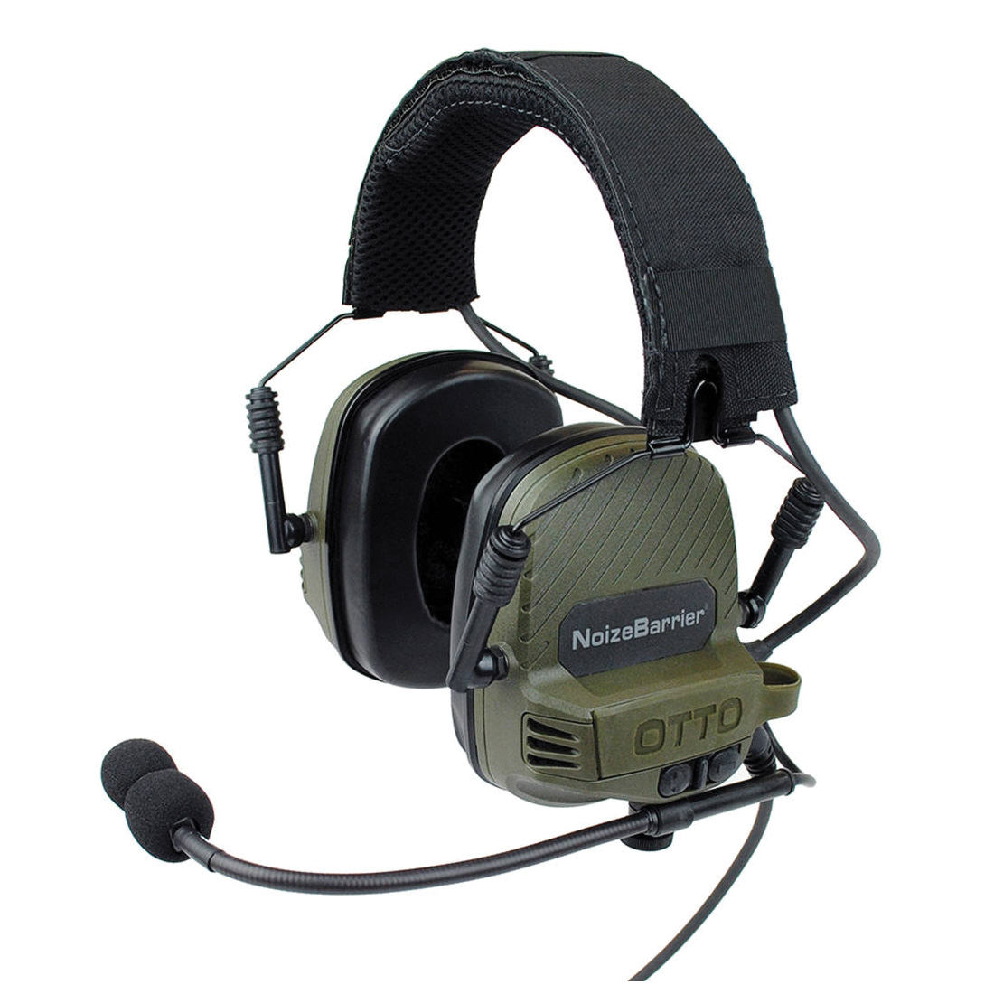 OTTO NoizeBarrier TAC One Size Fits Most 23 dB Communication Headset, OD Green