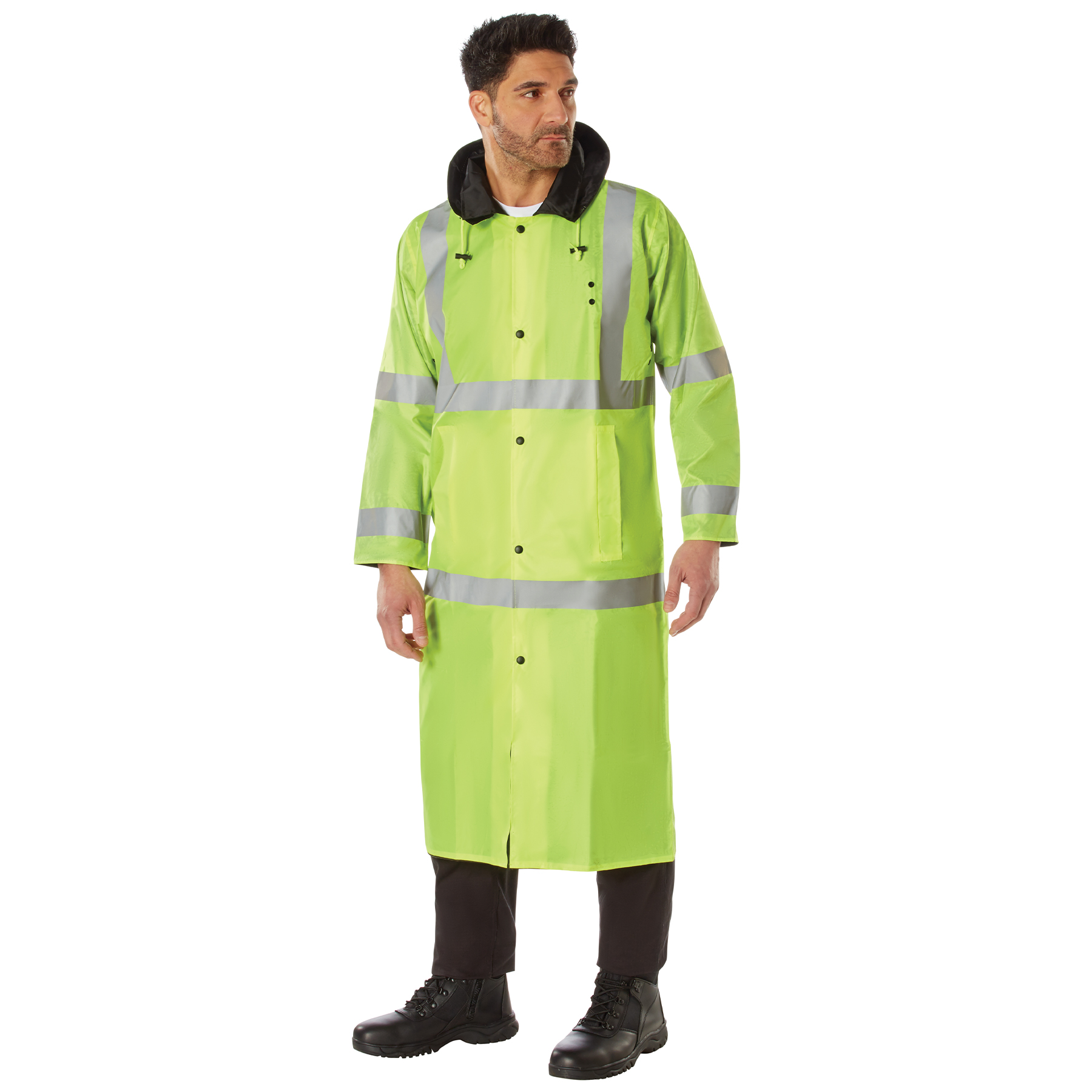 Rothco Hooded Reflective Rain Parka - Medium