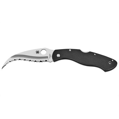 Spyderco Civilian 4.125" Spyder Edge Reverse S Folding Knife, Satin - C12GS