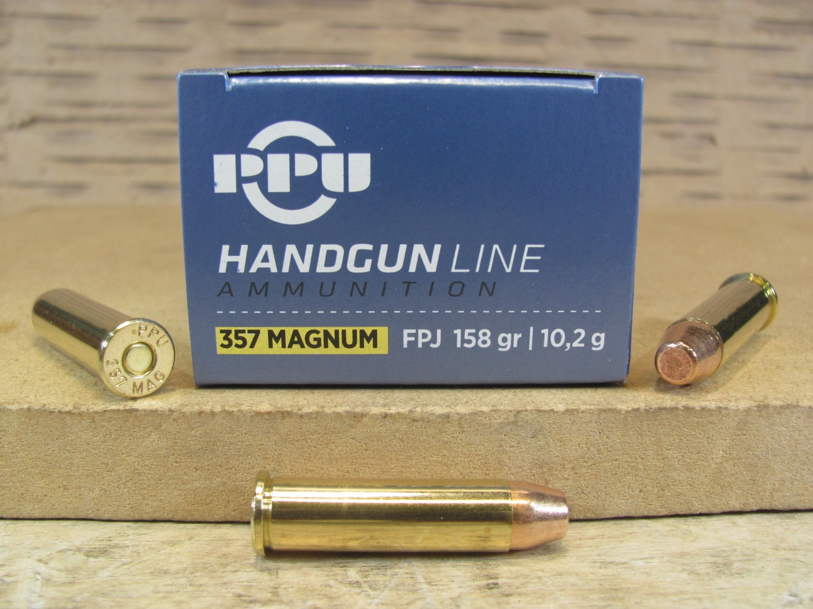 50 Round Box – 357 Magnum 158 Grain FPJ Prvi Partizan Ammo – PPH357MF
