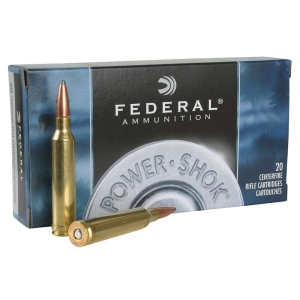 Federal 7RB Power-Shok  7mm Rem Mag 175 gr Jacketed Soft Point (JSP) 20 Bx/ 10 Cs