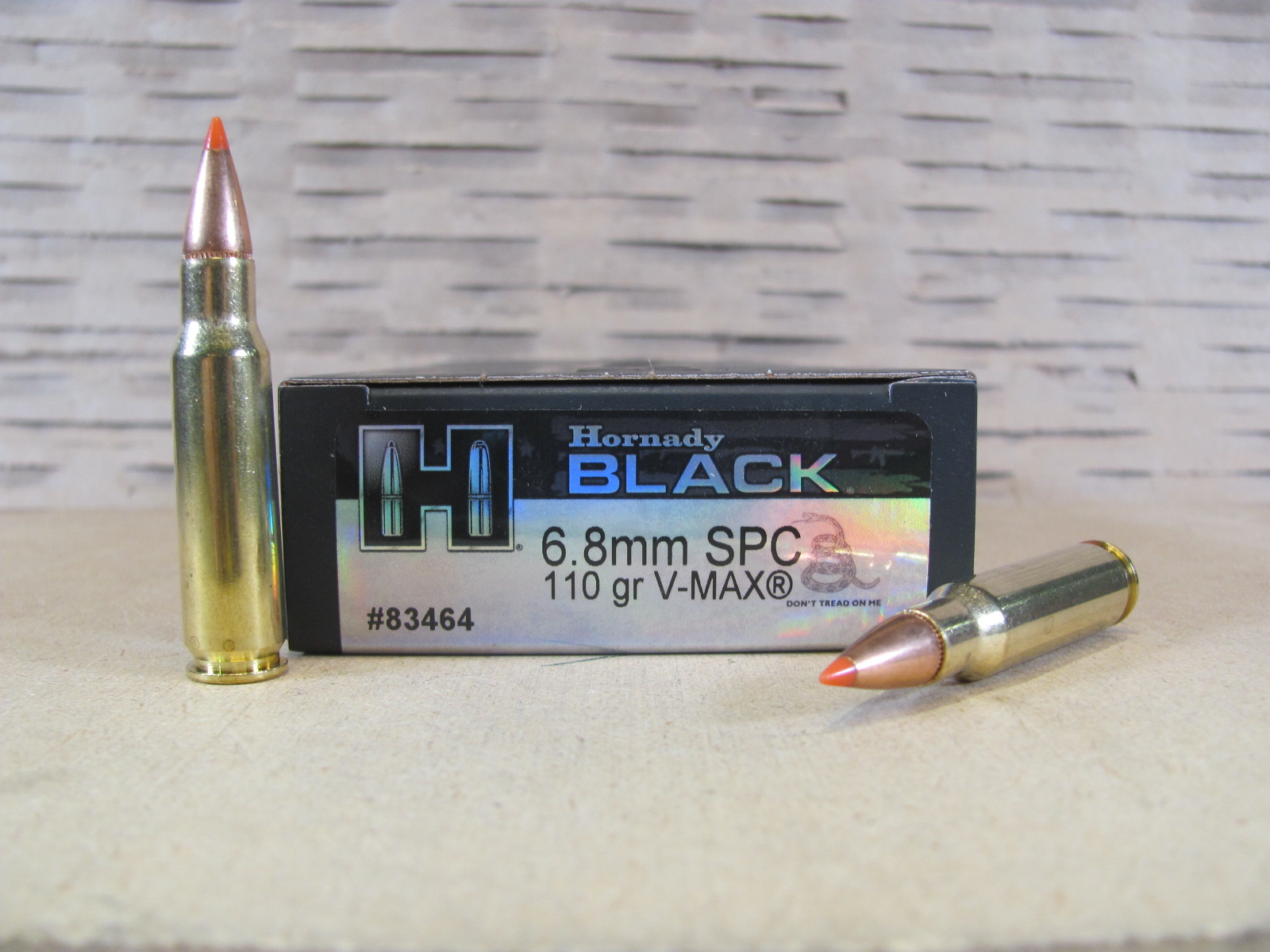 200 Round Case – 6.8 SPC Hornady Black 110 Grain V-Max Ammo 83464