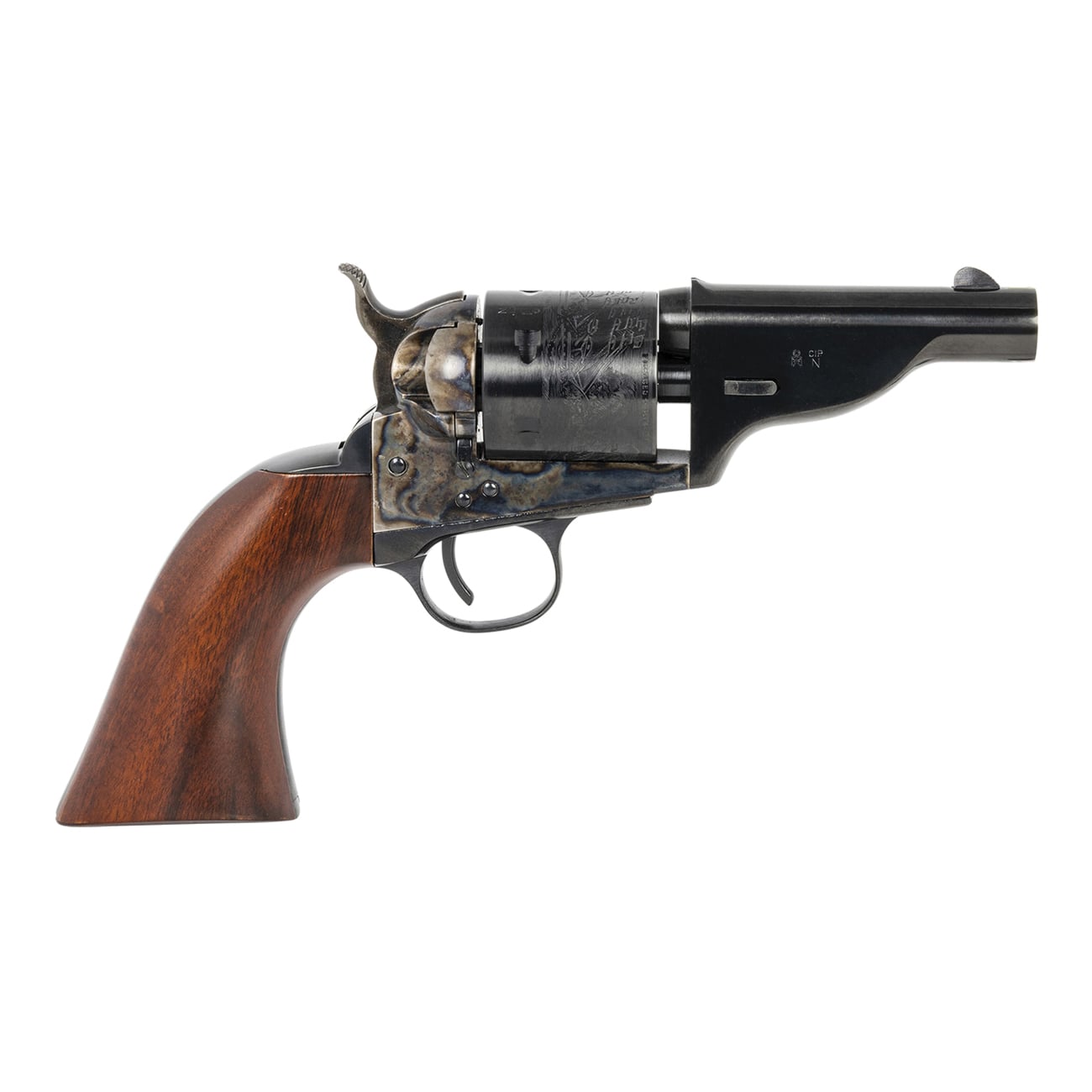 Taylors & Company Hickok Open-Top .45 Long Colt Revolver 3.50" 6rds, Color Case Hardened - 550957