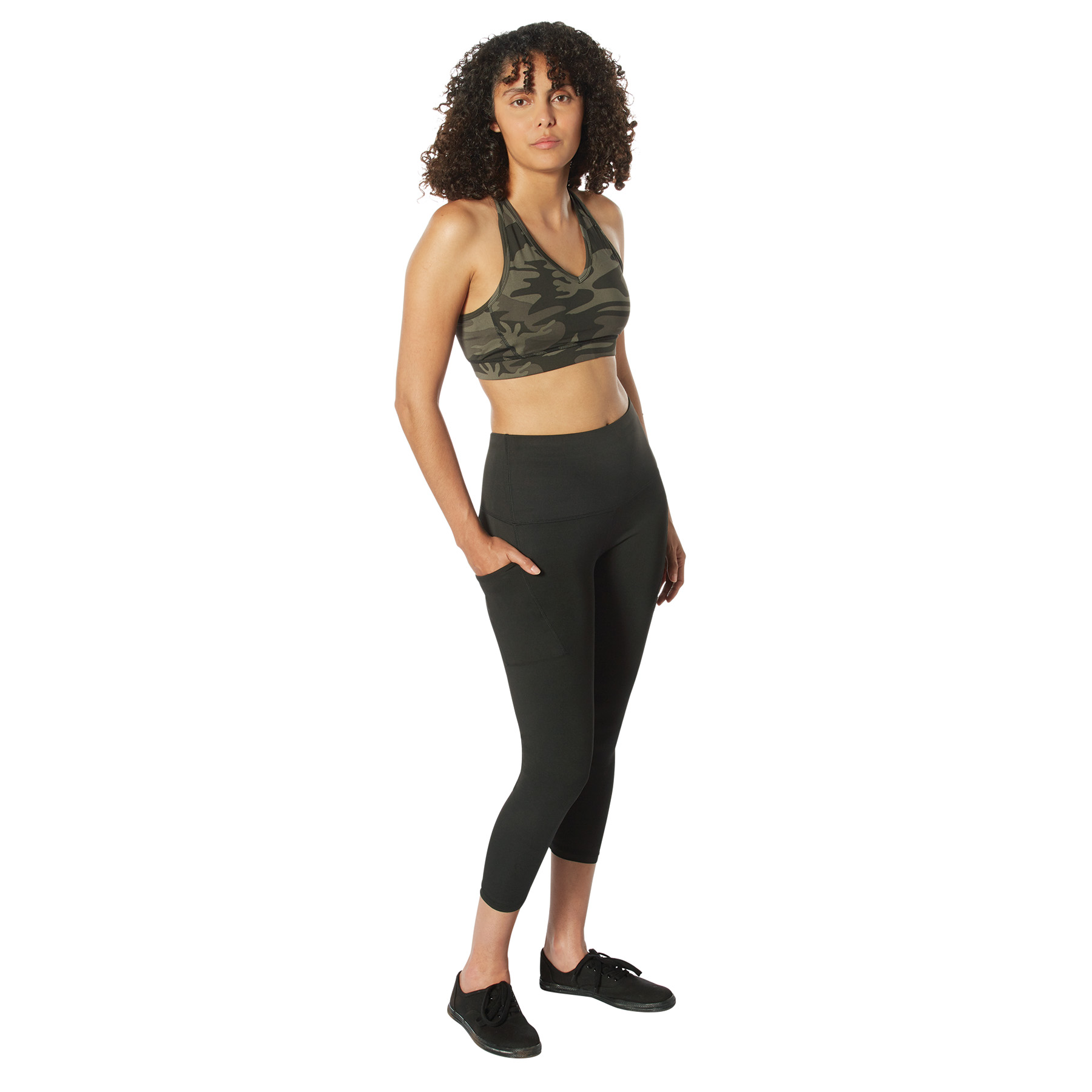 Rothco Womens Essential Leggings With Pockets - Black, Small