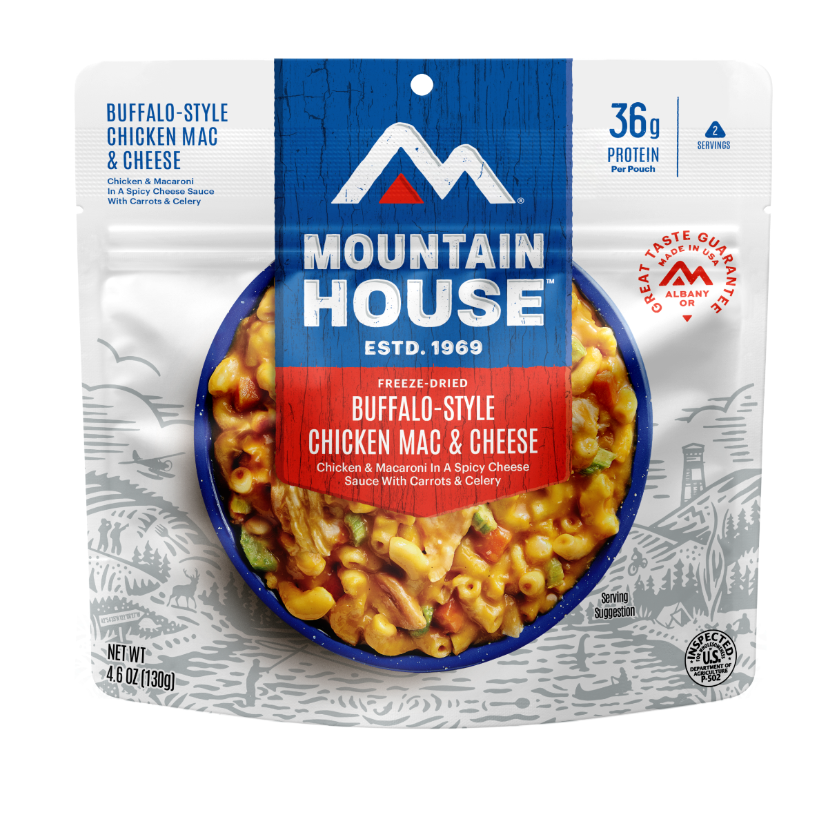 Mountain House Freeze Dried Buffalo-Style Chicken Mac & Cheese - 55101