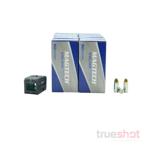 BUNDLE DEAL: Burris Fastfire E Red Dot Pistol Sight and 500 Rounds of Ammo - Magtech 9mm 115 Grain Steel