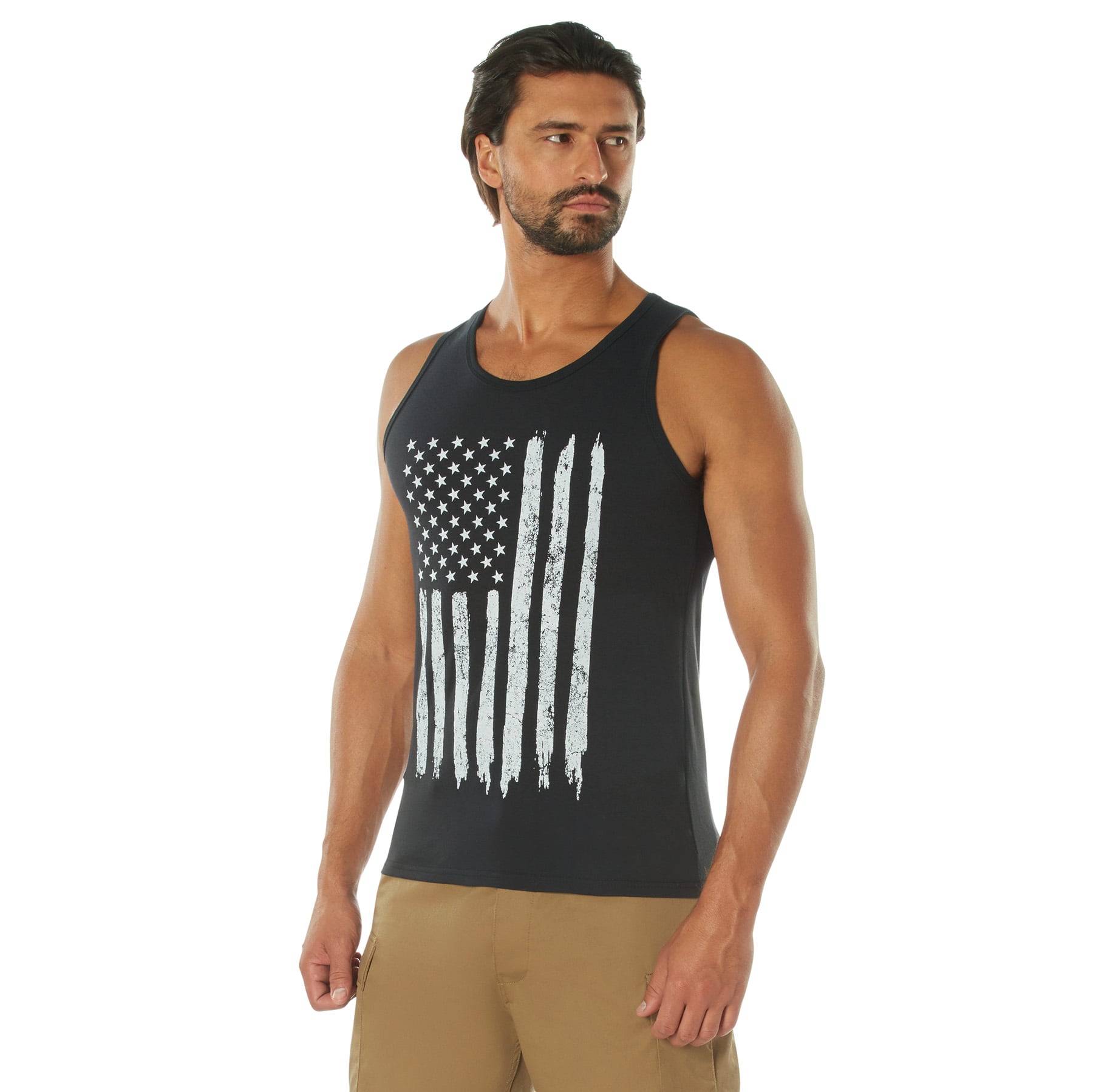 Rothco Distressed U.S. Flag Tank Top - Large