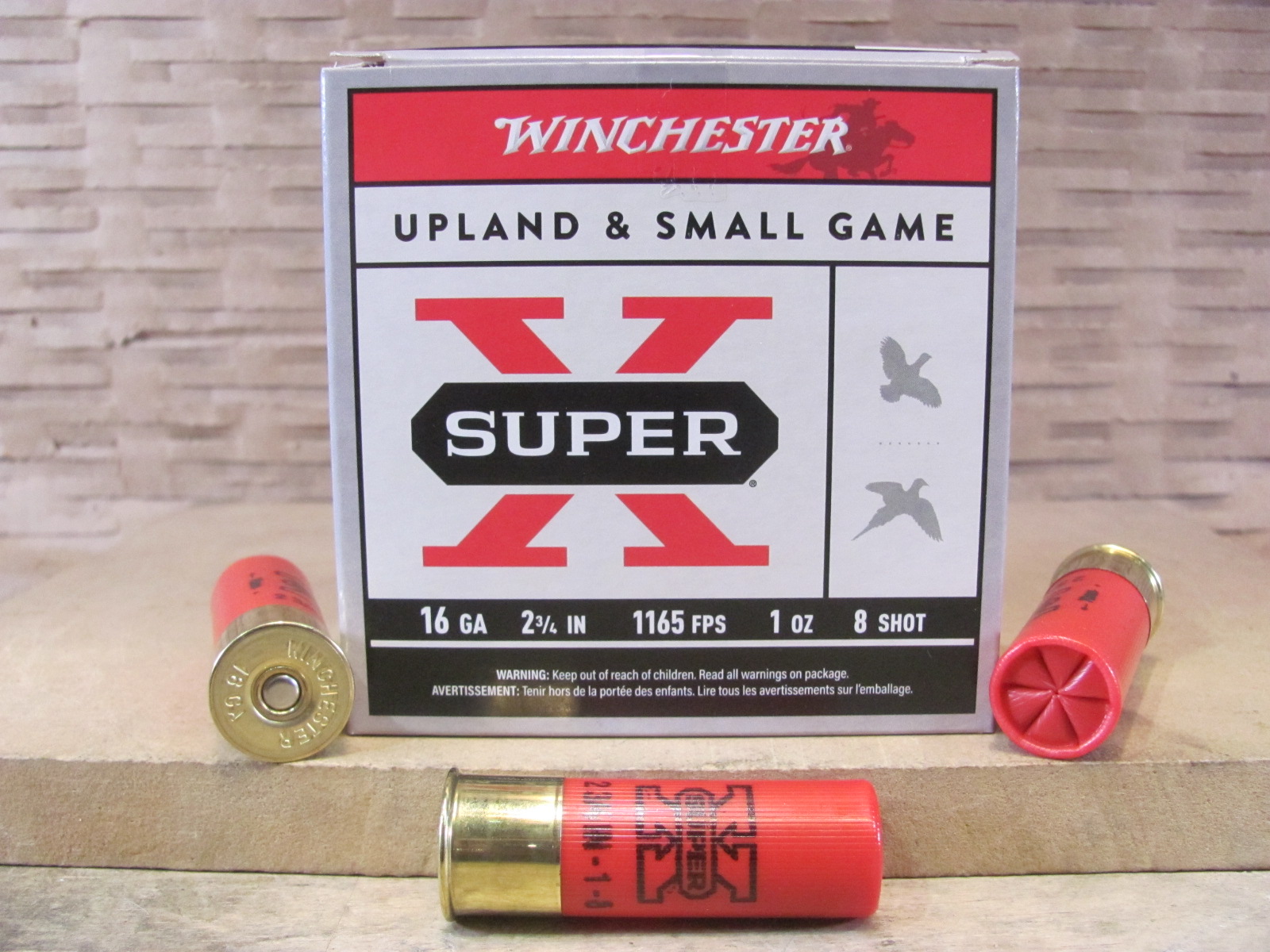 250 Round Case – 16 Gauge 2.75 Inch 1 Ounce 8 Shot Winchester Upland & Small Game Ammo – XU168A