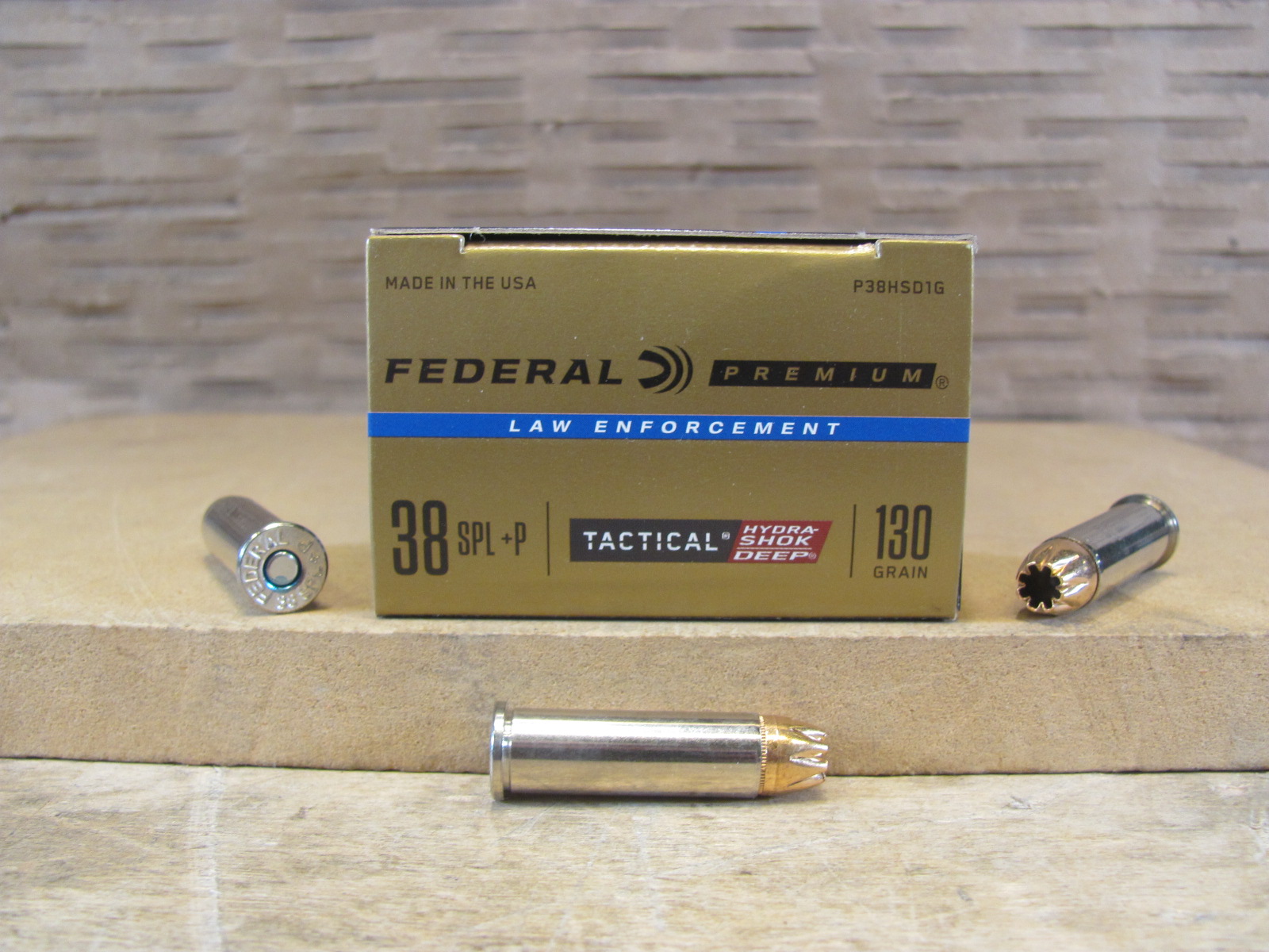 500 Round Case – 38 Special 130 Grain +P Federal Hydra-Shok Deep LE Ammo – P38HSD1G