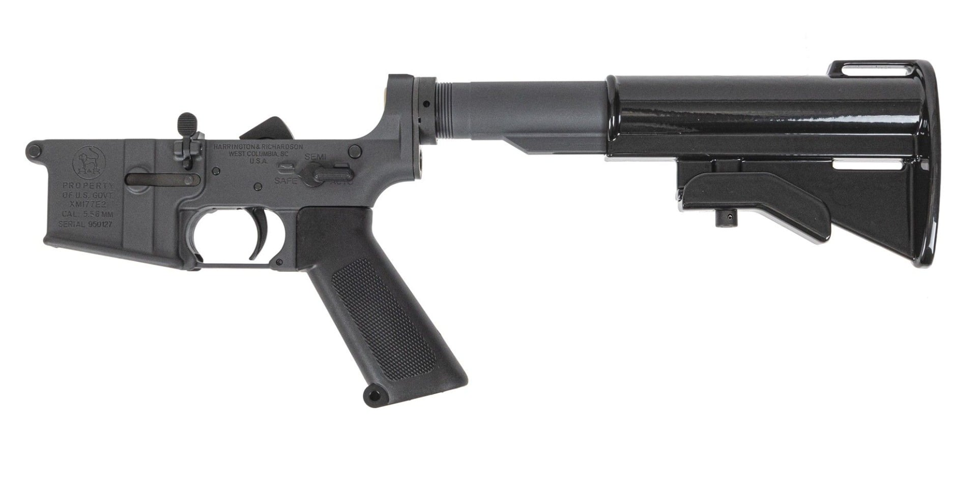 Harrington & Richardson BLEM Complete Gray XM177E2 Lower, 2 Position Tube, Authentic Aluminum Stock