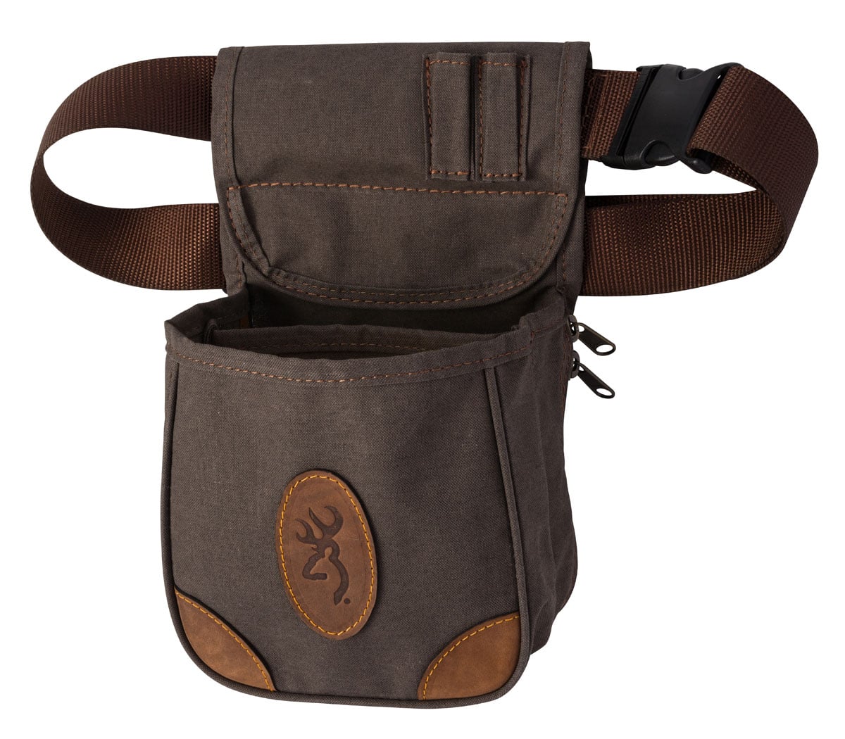 Browning Lona Shell Pouch, 5-Compartment, Flint/Brown - 121388692
