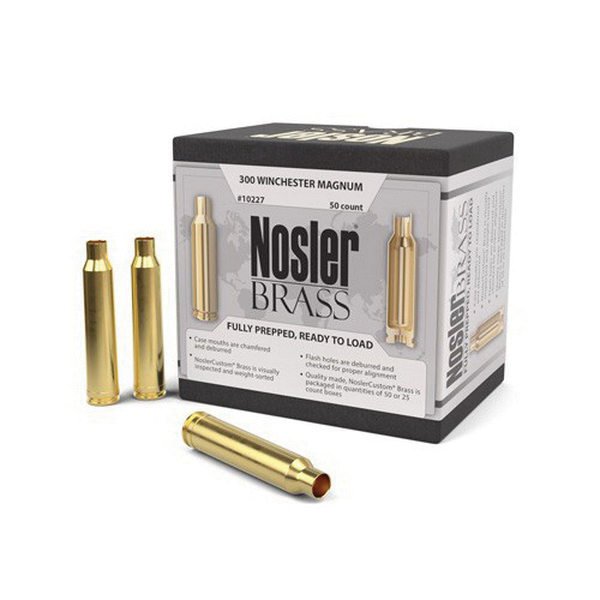 Nosler .300 Win Mag Brass Full Length Cartridge Case, 50/box - 10227