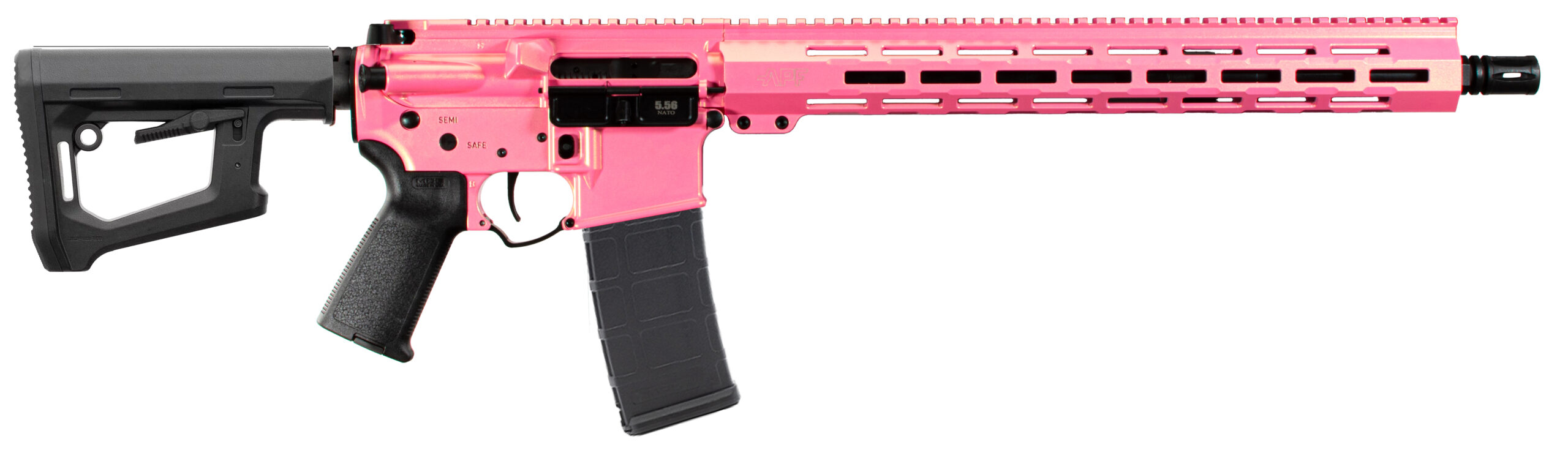 APF 5.56 NATO FURY 16 Pinkasaurus Rex MLOK Rifle