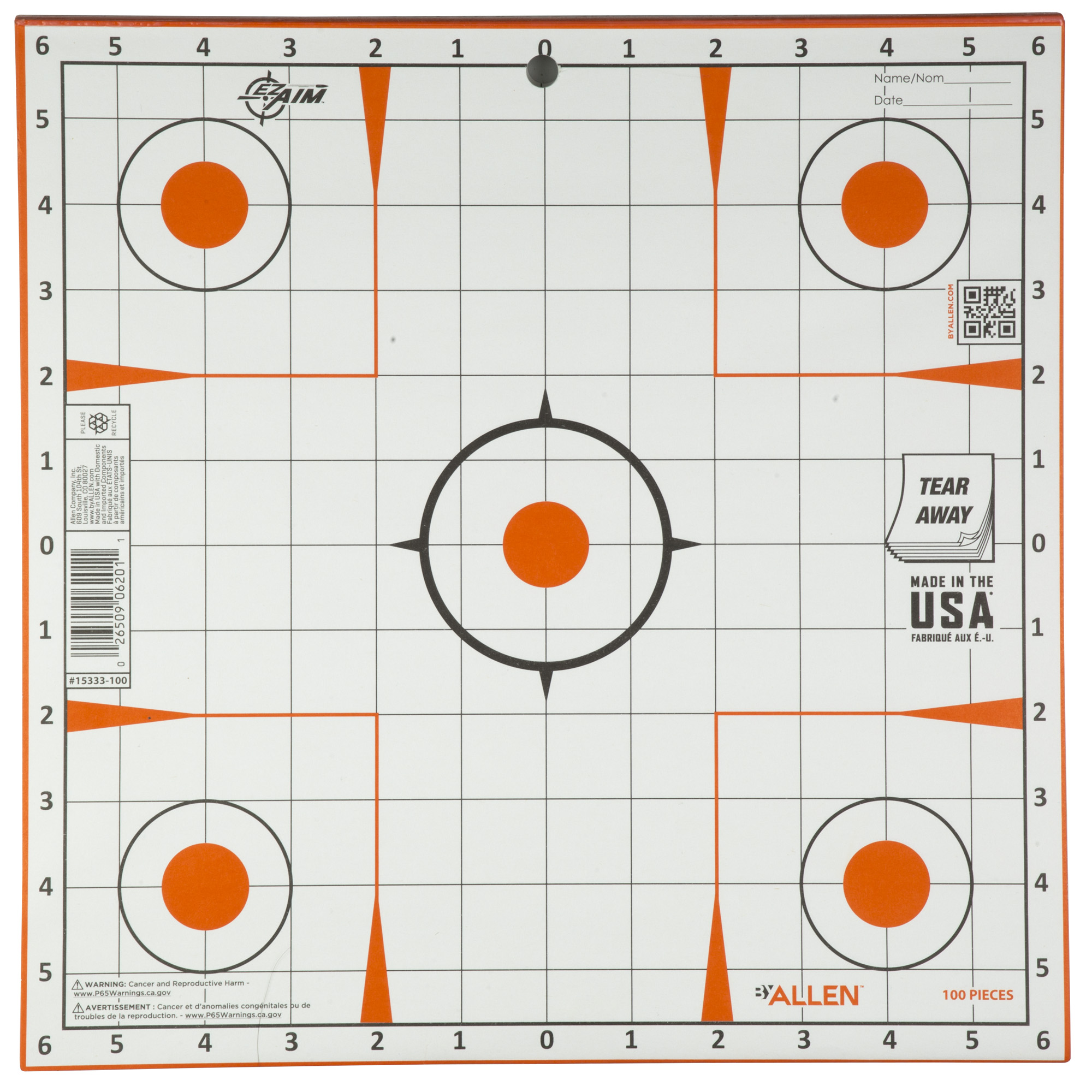 Allen EZ AIM Adhesive Paper Target - 15333100