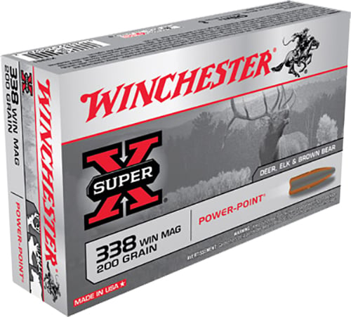 Winchester Ammo X3381 Power-Point 338WinMag 200gr 20 Per Box/10 Case - No Credit Card Fees - Low, flat rate shipping