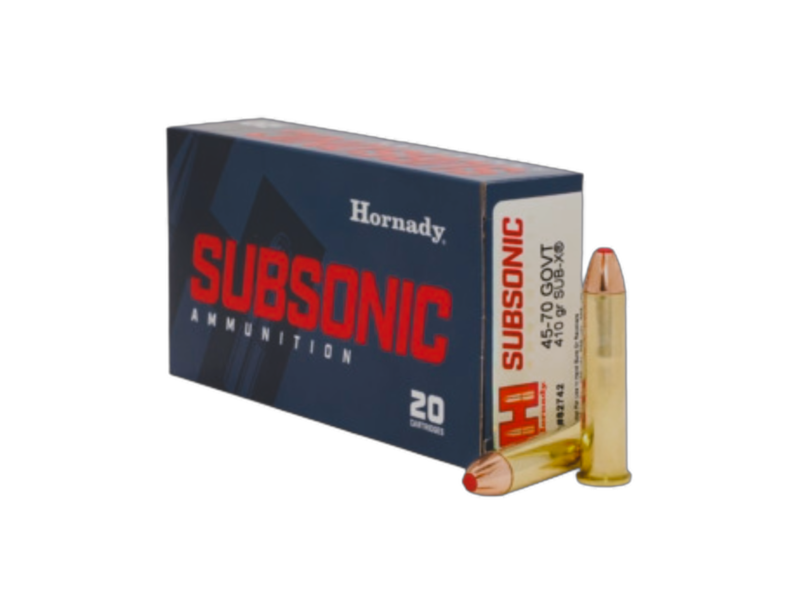 Hornady 82742 Subsonic Rifle 45-70Gov 410gr Sub X 20 Per Box/10 Case - No Credit Card Fees - Low, flat rate shipping