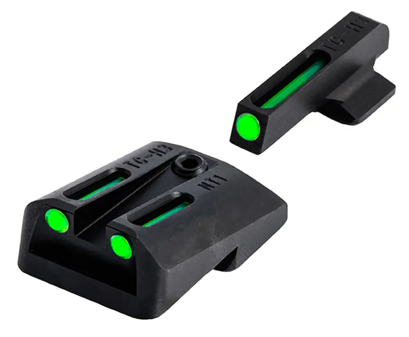 TruGlo TG131NT2 TFO Green/Tritium/Fiber Optic Front Sight-Green/Tritium/Fiber Optic Rear Sight 1911 Government