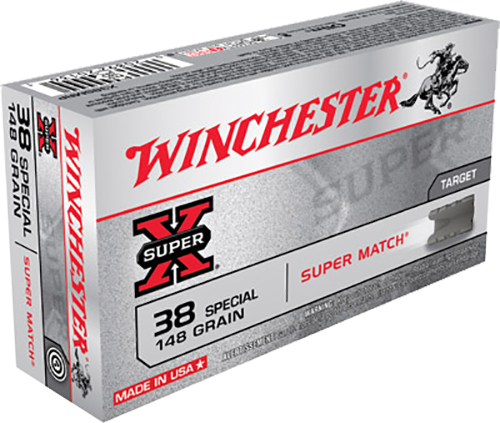 Winchester Super-X Pistol Ammo 38 Spl. 148 gr. WC 50 rd. - No Credit Card Fees - Low, flat rate shipping