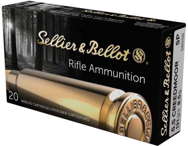 Sellier & Bellot 6.5 Creedmoor 131 Grain Soft Point Rifle Ammo 20 Rounds