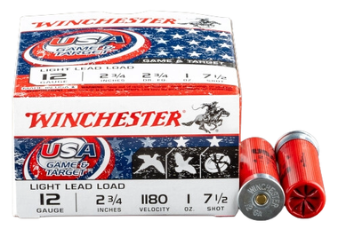 Winchester USA 12 Gauge 2-3/4" 1oz #7.5 Shot Ammo