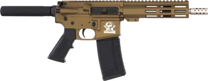 Great Lakes AR15 Pistol 223 Wylde 7.5" Stainless Bronze