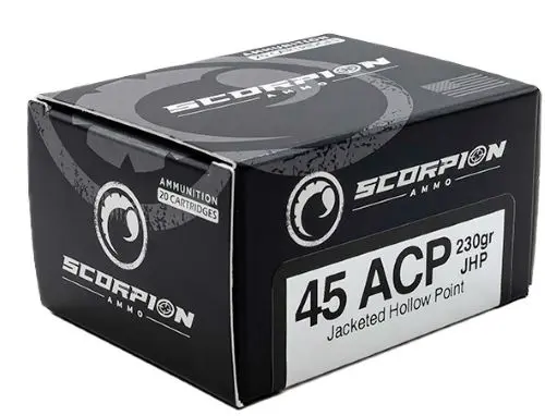 SCORPION 45ACP - 230GR JHP 20RD 10BX/CS