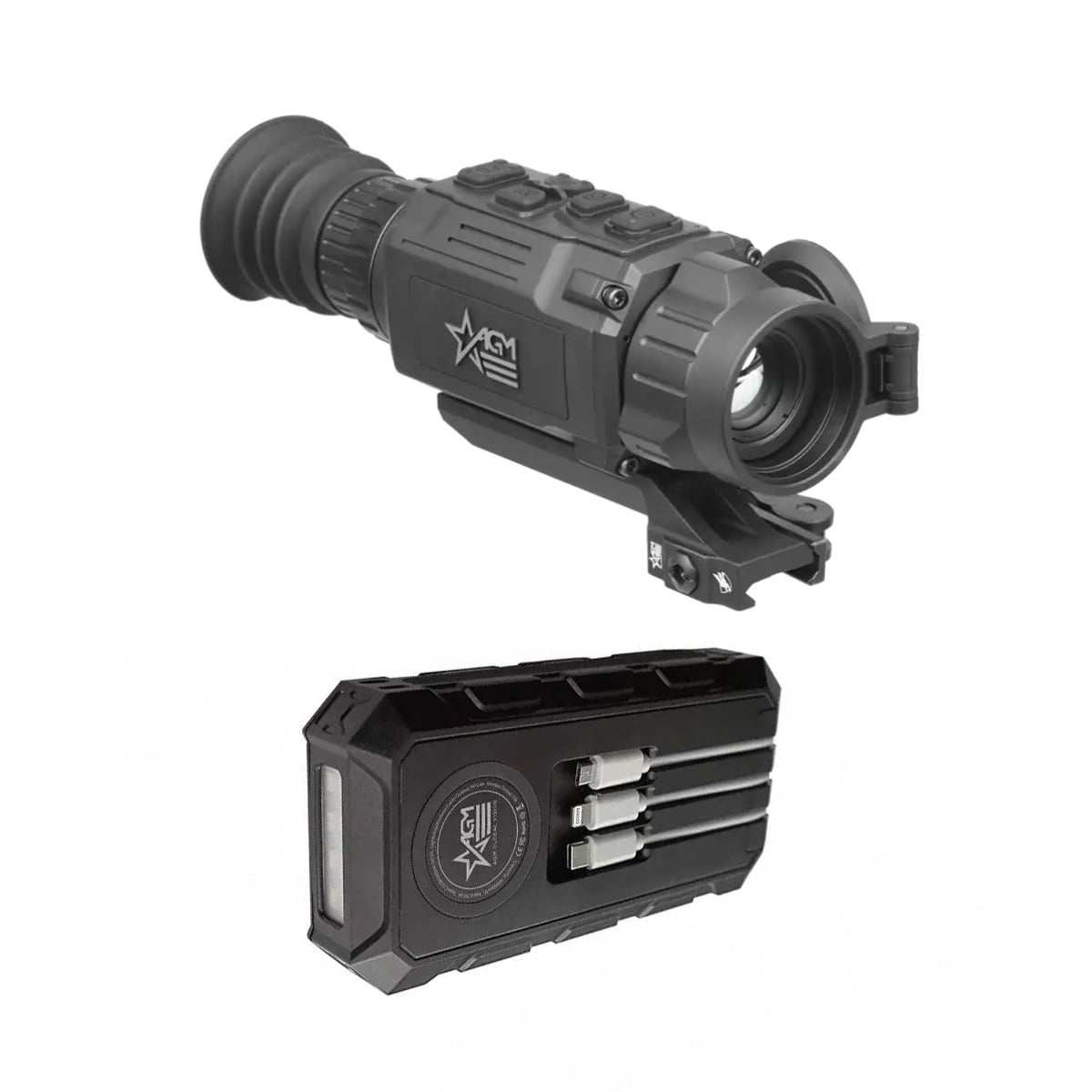 AGM Rattler V2 25-320 Thermal Rifle Scope & AGM Portable Power Bank