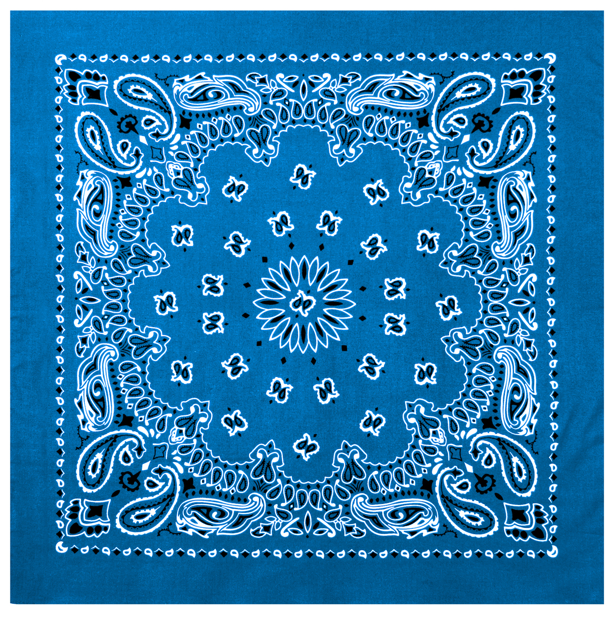 Rothco Trainmen Paisley Bandana Extra-Large - 27 X 27, Royal Blue