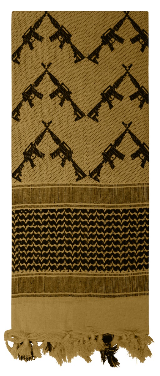 Rothco Crossed Rifles Shemagh Tactical Desert Keffiyeh Scarf - Foliage Green