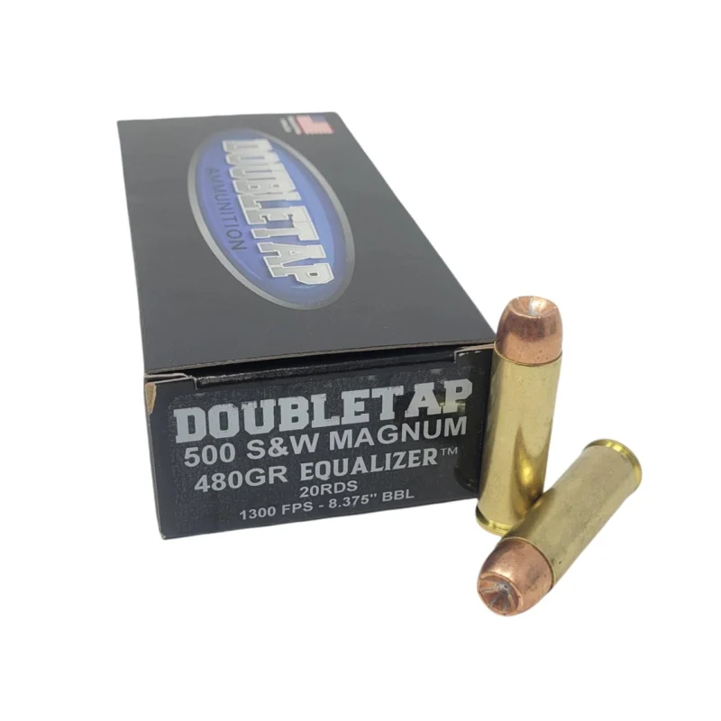 Double Tap 500 Equalizer Handgun Ammunition .500 S 455gr HP 1801 fps 20/ct
