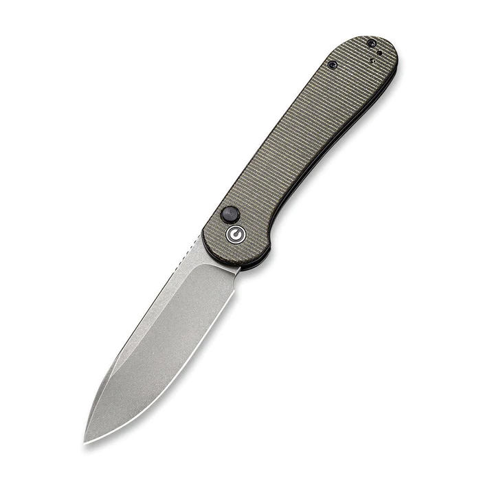 CIVIVI Button Lock Elementum Folding Knife, Dark Green - C2103C