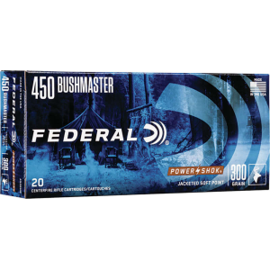 Federal 450BMB Standard Power-Shok 450 Bushmaster 300 gr Jacketed Soft Point (JSP) - 20rd Box