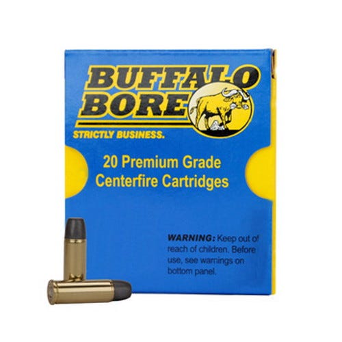 Buffalo Bore 38 Super +P 124 grain Jacketed Hollow Point Pistol and Handgun Ammo, 20/Box - 33B/20