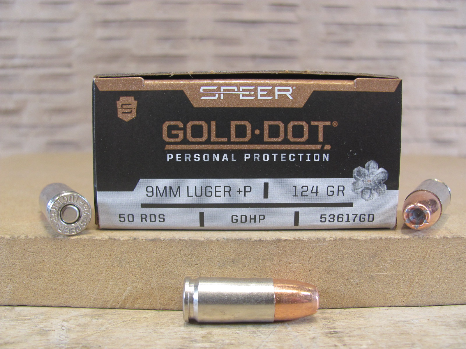 500 Round Case – 9mm +P Speer Gold Dot 124 Grain Hollow Point Ammo – 53617GD