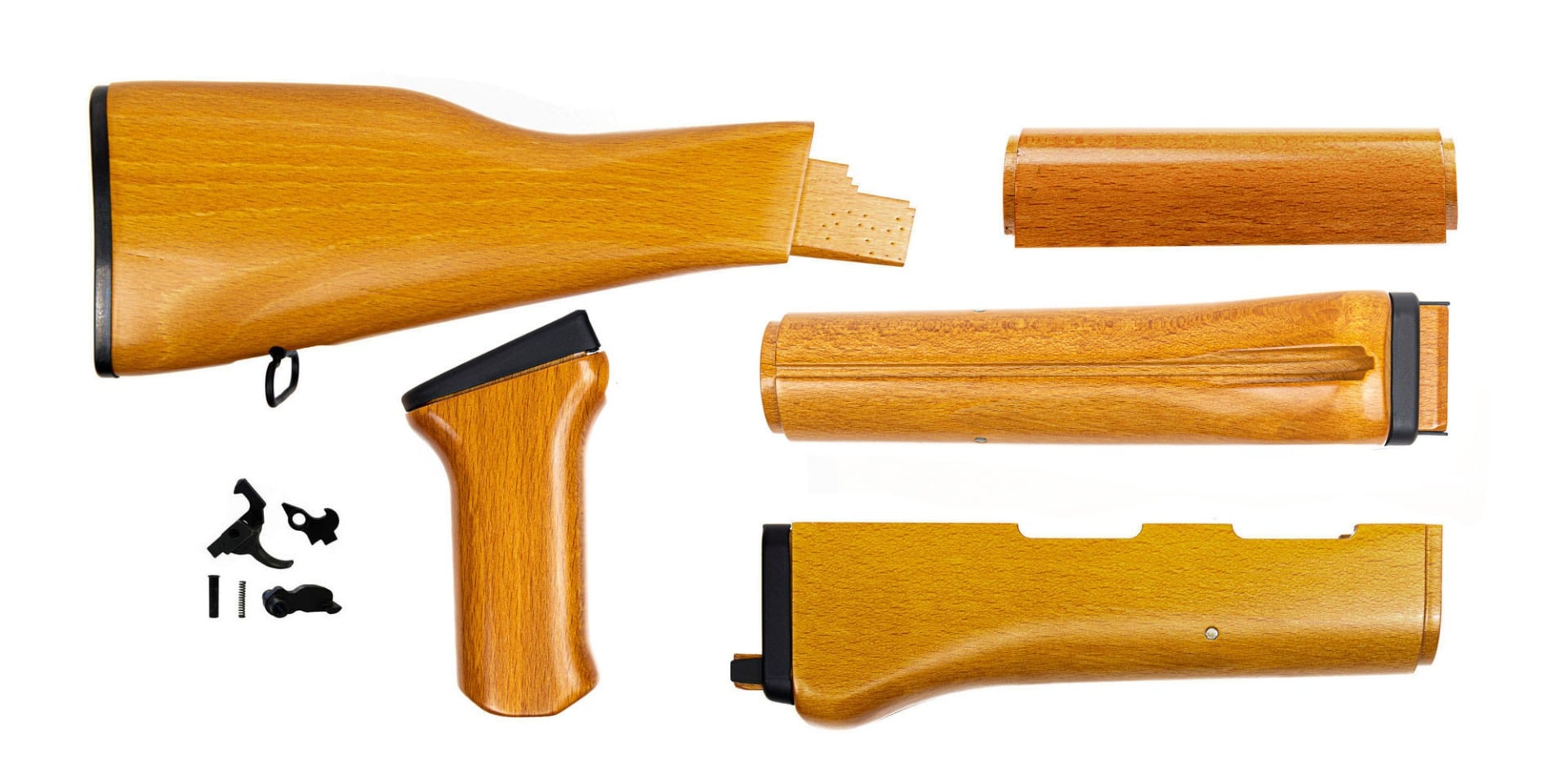 PSA AK Norinco Furniture Set with Smooth Grip, Spiker Lower Handguard and PSAK-47 Premium Single Hook Semi-Auto Fire Control Group