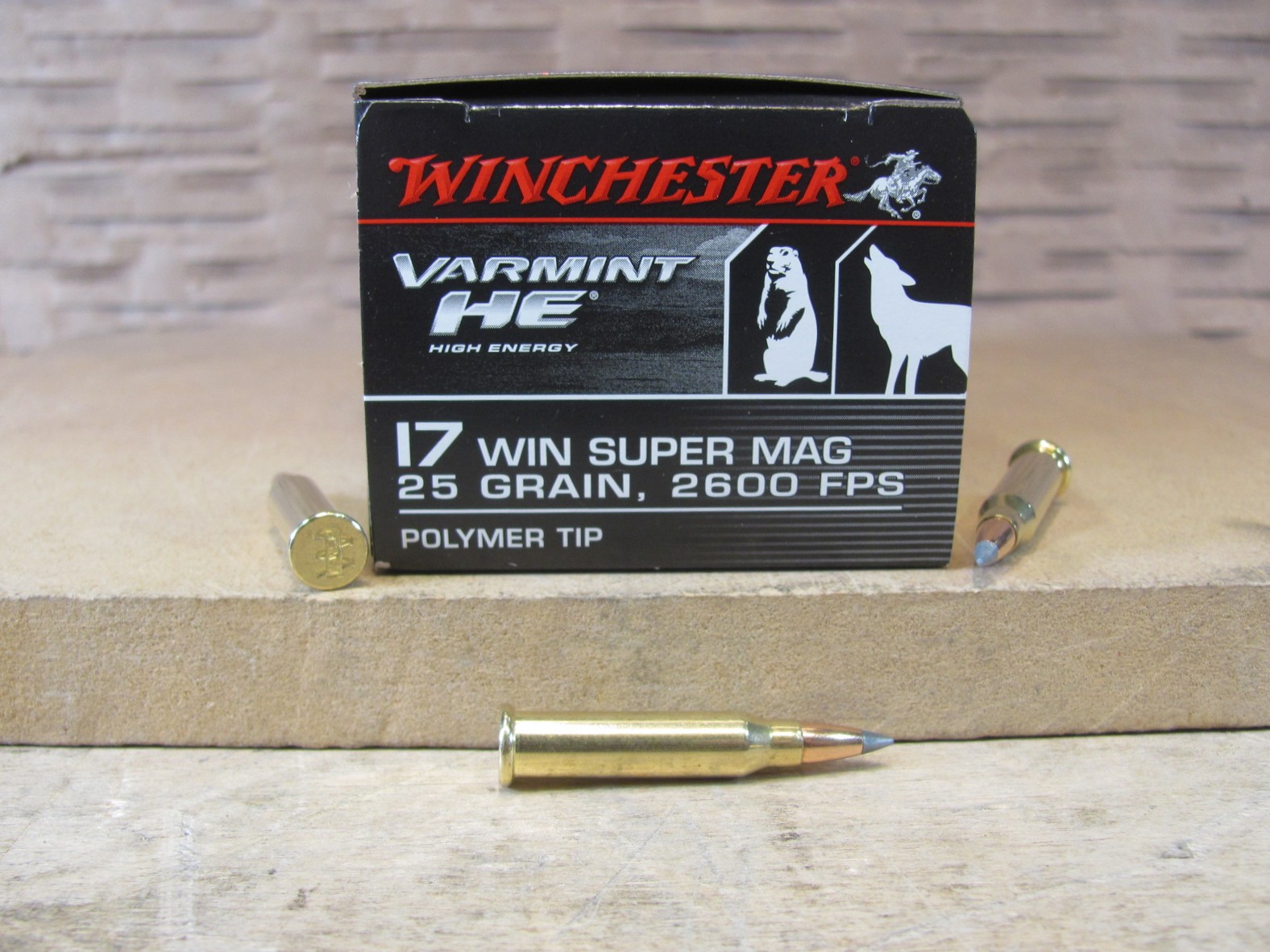 50 Round Box – 17 WSM Winchester Varmint HE Plastic Tip Ammo – 25 Grain 2600 FPS – S17W25