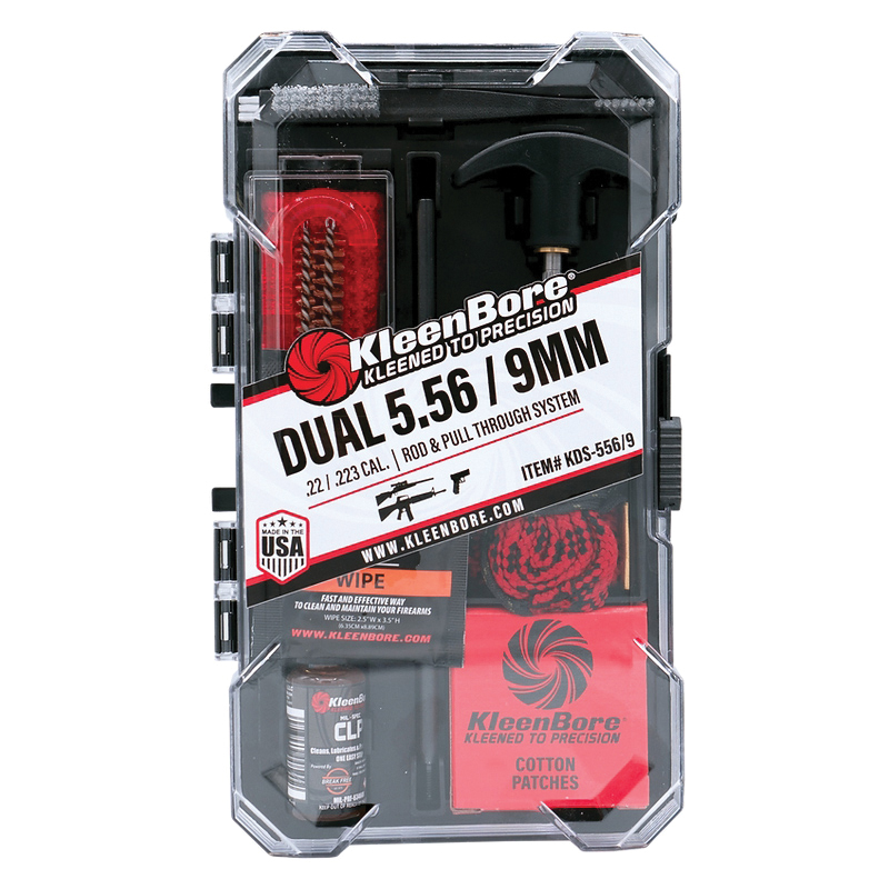 KleenBore 5.56x45mm/9mm Cleaning Rod and Pull-Through System Combination Kit