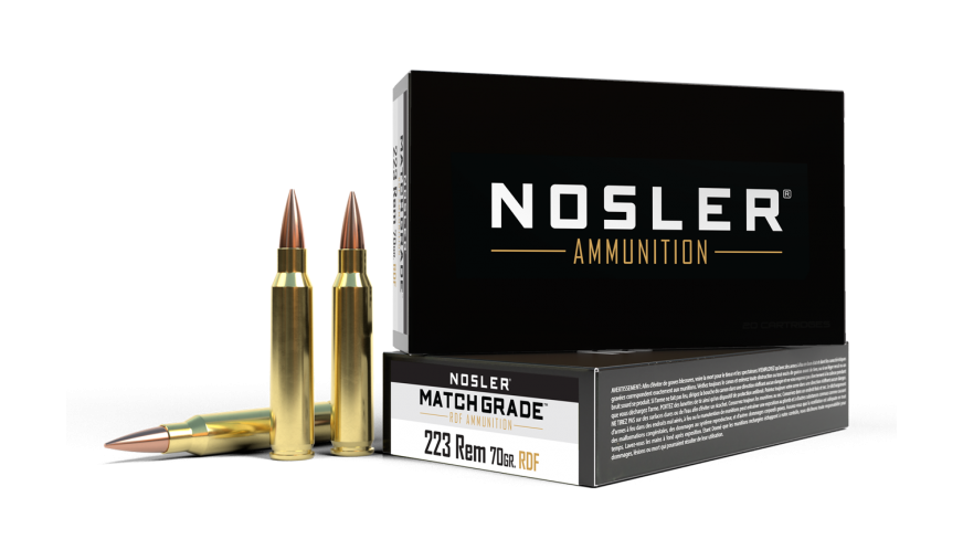 Nosler Match Grade .223 Rem Ammo 70 Gr RDF HPBT 20rds- 60130