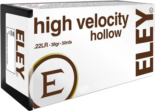 ELEY HIGH VELOCITY 22LR 38GR - HP 50RD 100BX/CS – Case of 10 (500 rounds)