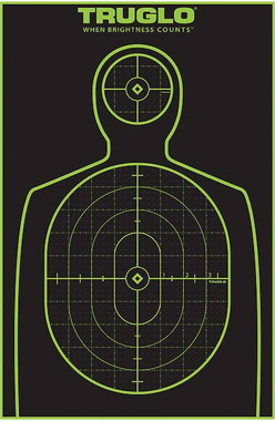 TRUGLO TARGET HANDGUN 12X18 - 50 PACK TRU-SEE REACTIVE & SPLATTER TARGETS