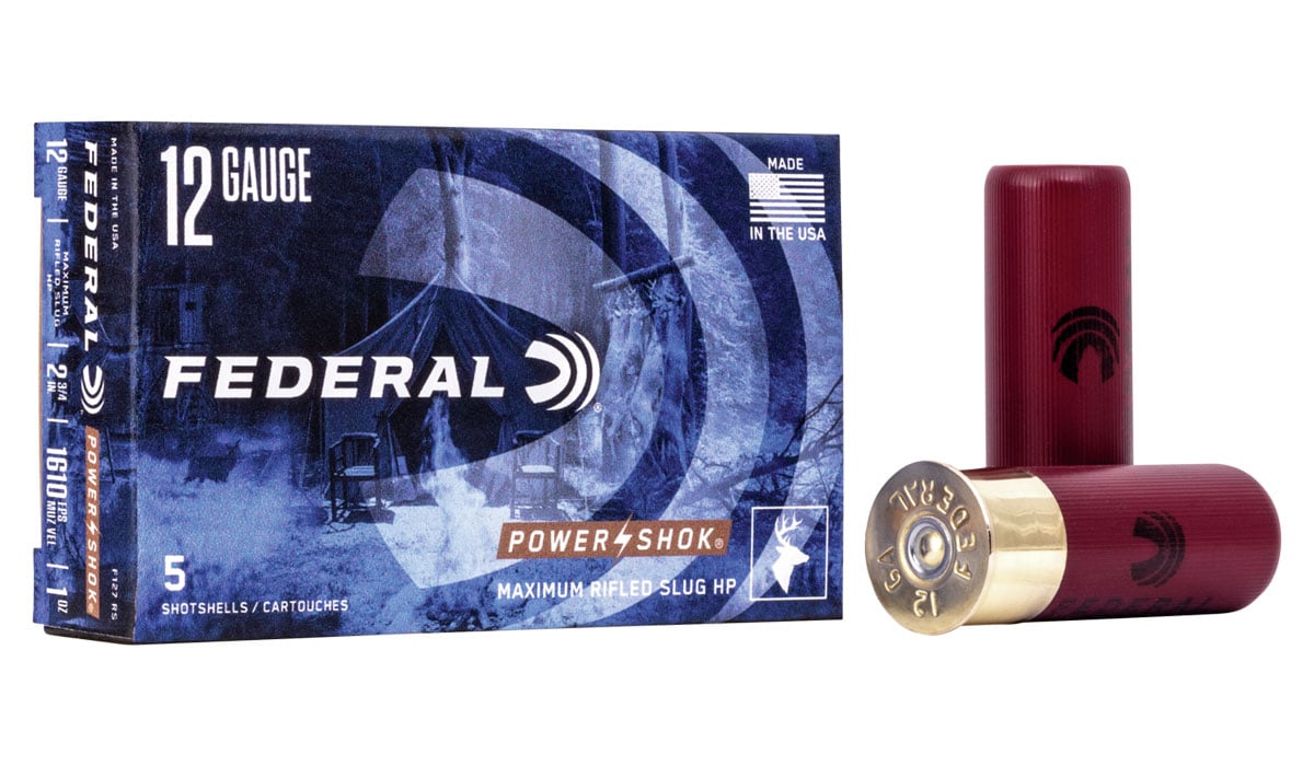 Federal F127RS Power-Shok Shotshell 12Gauge 2.75″ 1oz RifledSlug Shot 5 Per Box/50 Case - No Credit Card Fees - Low, flat rate shipping