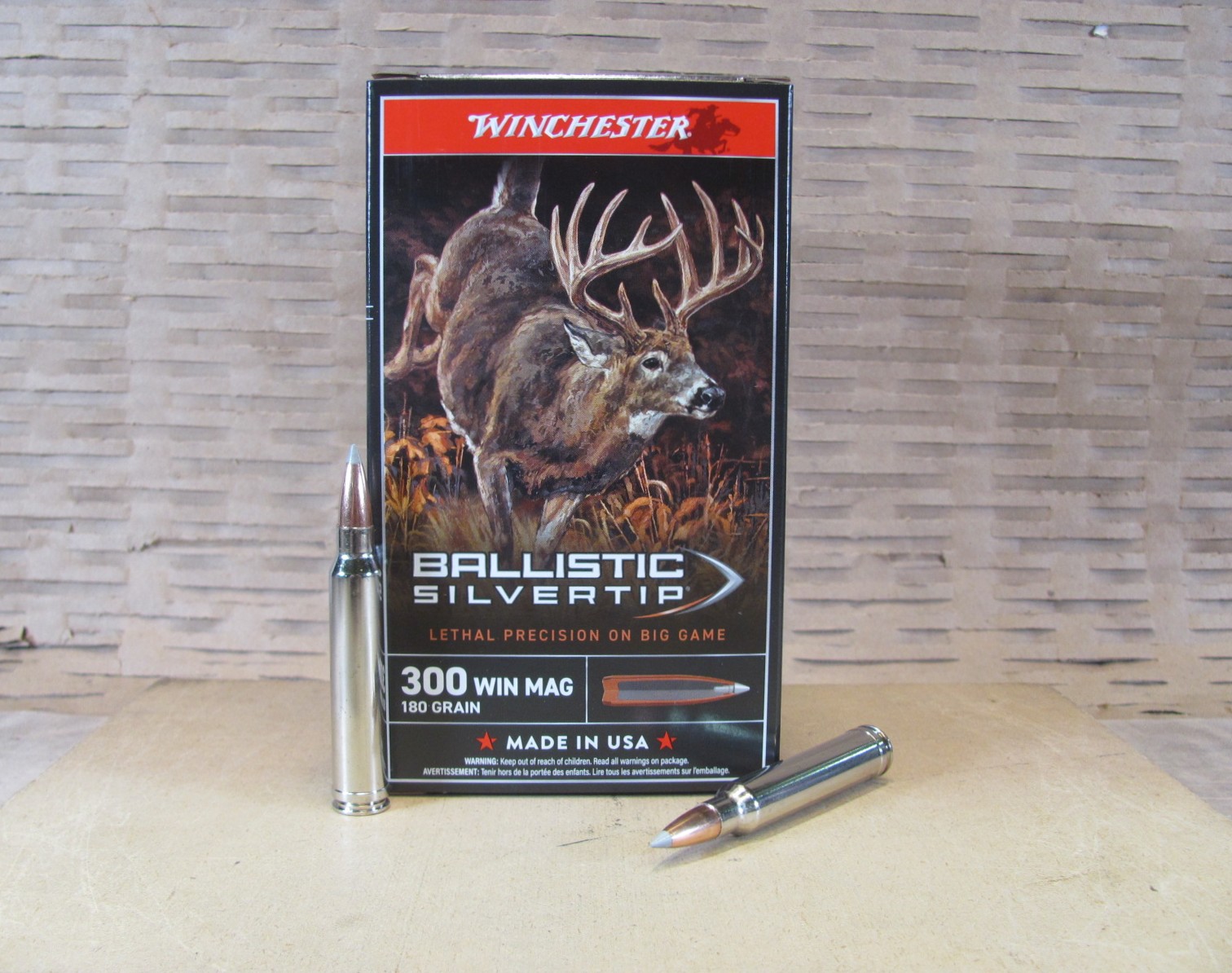 200 Round Case – 300 Winchester Magnum 180 Grain Winchester Ballistic Silvertip Ammo – SBST300