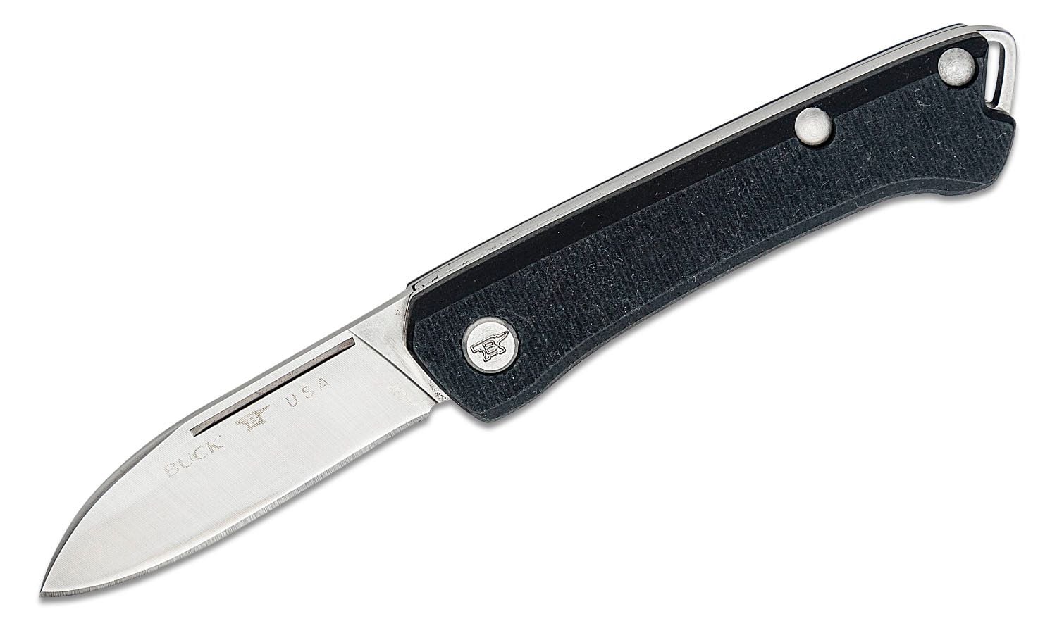 Buck Saunter Drop Point Slipjoint Knife, Black - 0250BKS-B