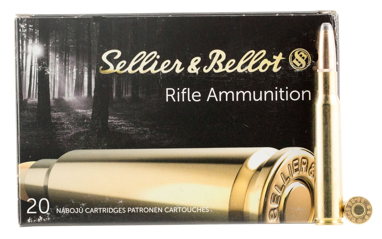 Sellier & Bellot 180 gr Semi-Jacketed Soft Point .30-06 Spfld Ammo, 20/box - SB3006B