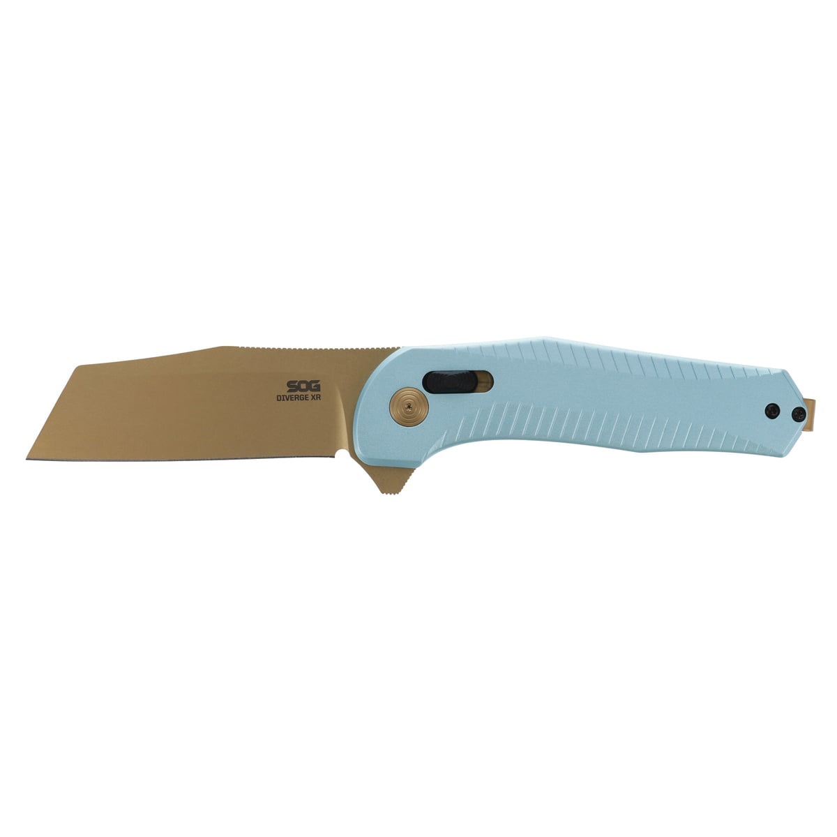 SOG Knives Diverge XR Folding Knife Sheepsfoot Blue - Ideal for Everyday Carry - SOG-12-02-02-43