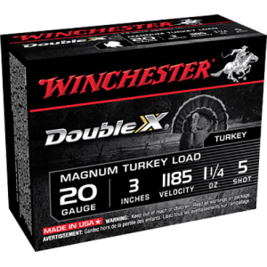 Winchester Ammo X203XCT5 Double X Turkey 20GA 3\" 1-1/4oz #5 Shot - 10sh Box